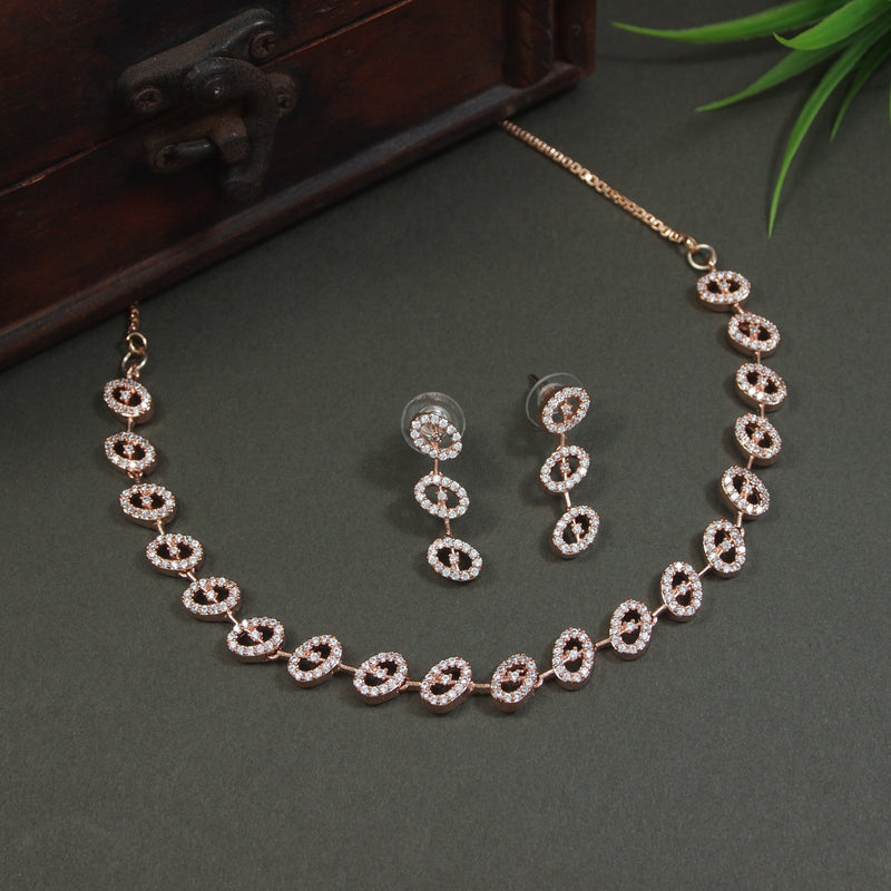 Alvira RoseGold Jewellery Set