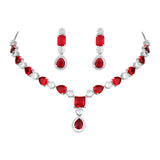 Livia Maroon Necklace Set