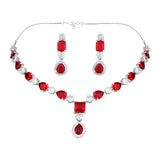 Livia Maroon Necklace Set