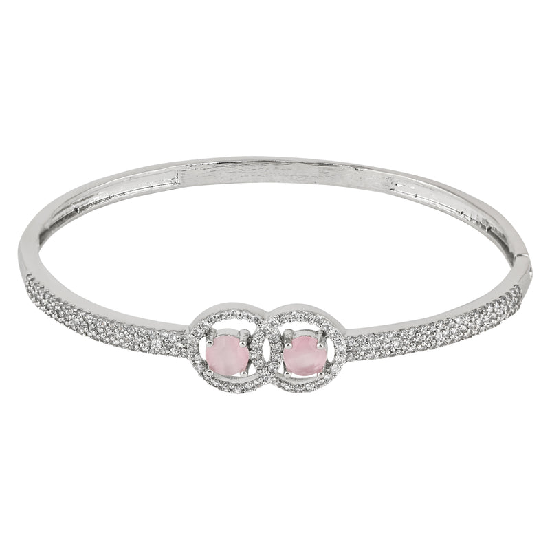 Daania Rhodium Pink Zirconia Bracelet