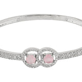 Daania Rhodium Pink Zirconia Bracelet