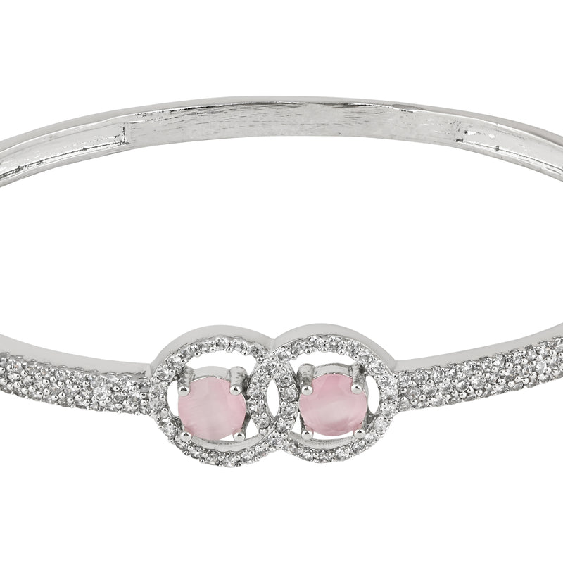 Daania Rhodium Pink Zirconia Bracelet