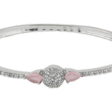 Krista Rhodium Pink Zirconia Bracelet