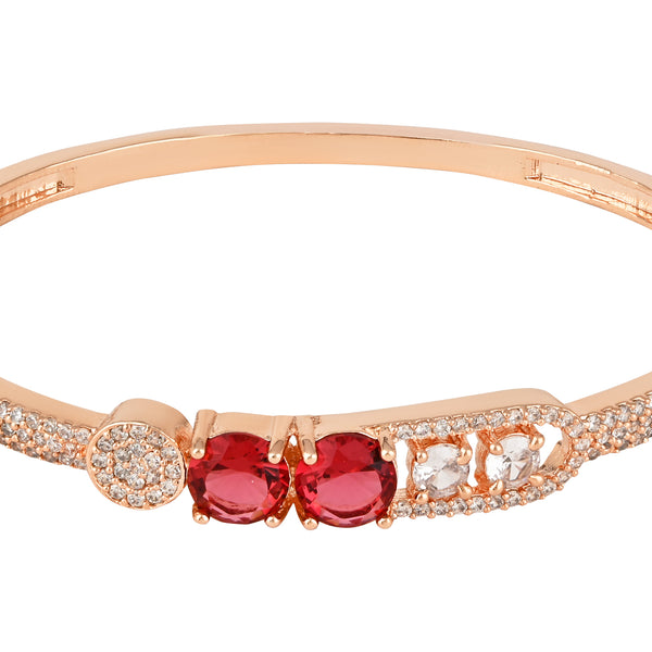 Umaisa RoseGold Ruby Zirconia Bracelet