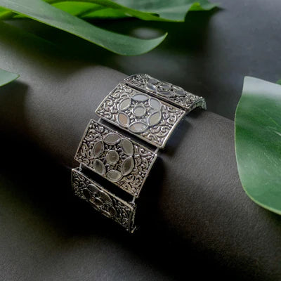 Silver Oxidised Kada Gift Set