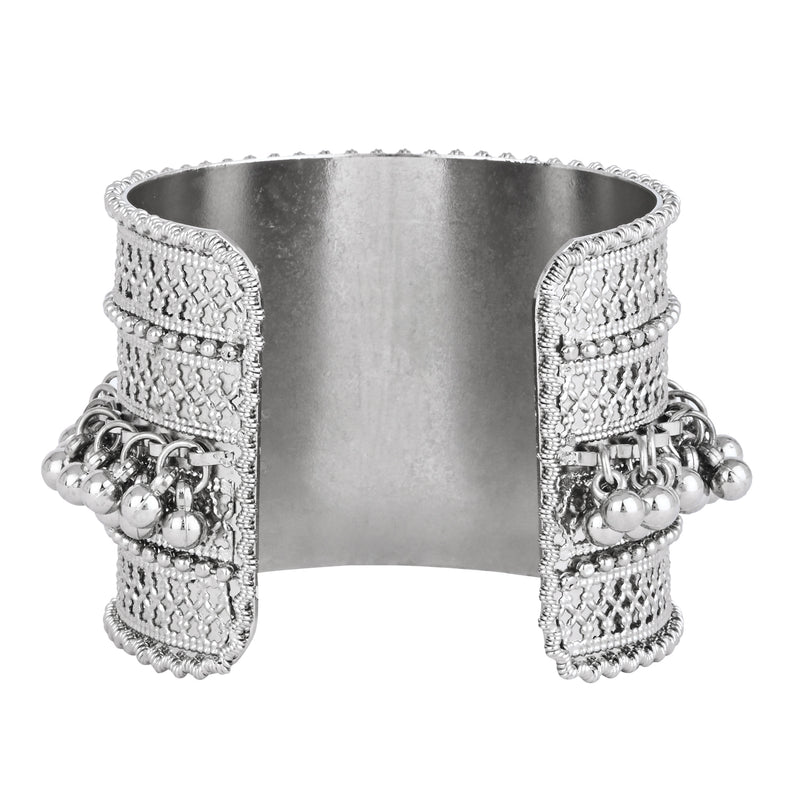 Ruvee Oxidised Cuff Kada