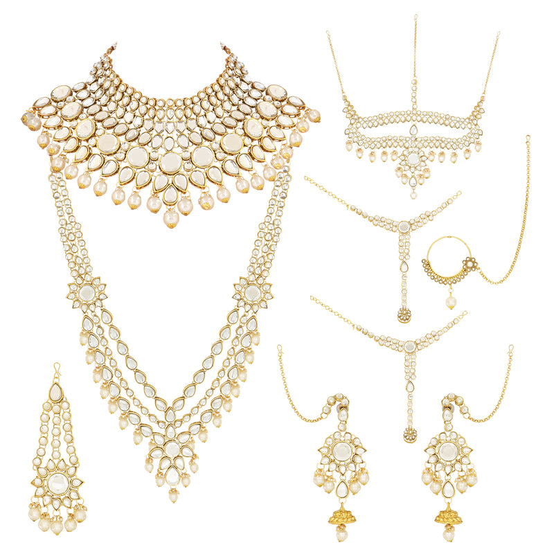 Suhasini White Bridal Jewellery Set