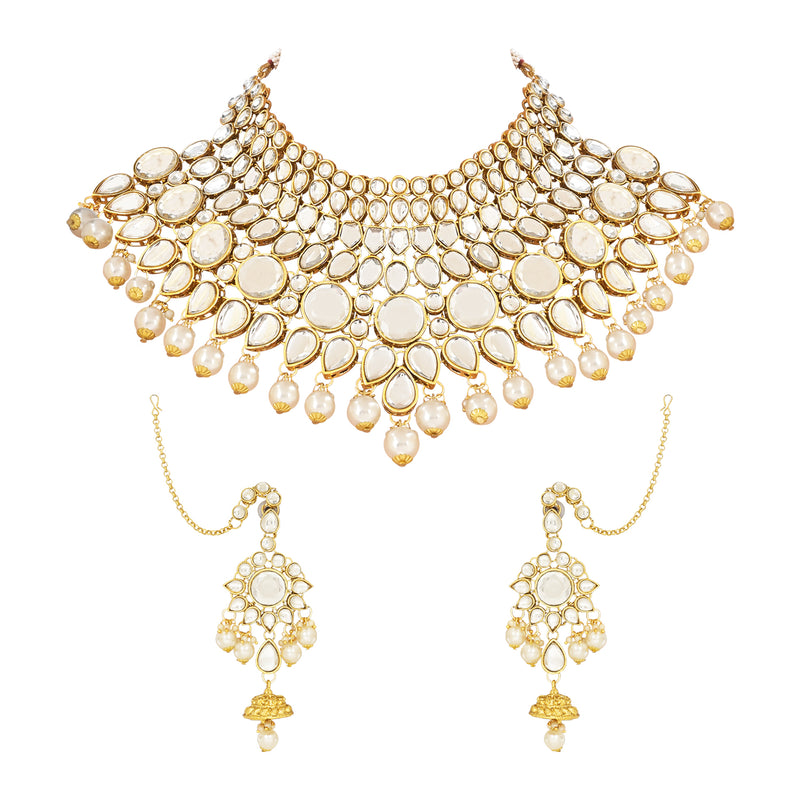 Suhasini White Bridal Jewellery Set