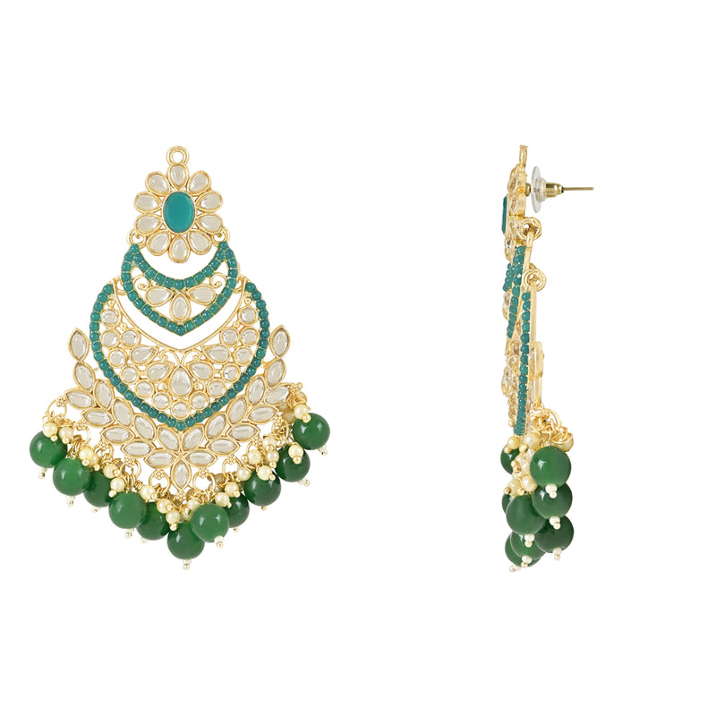 " SANJH " Green  Earrings