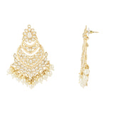 " SANJH " White Earrings