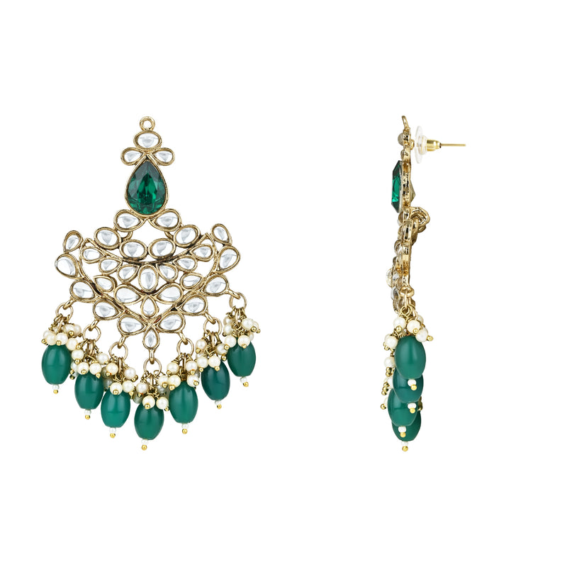 Ritika Green Earrings