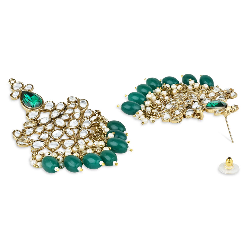 Ritika Green Earrings