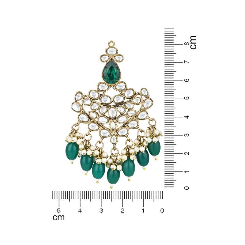 Ritika Green Earrings