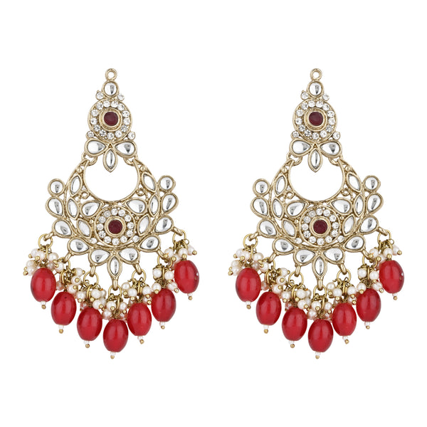 Safiya Maroon Earrings