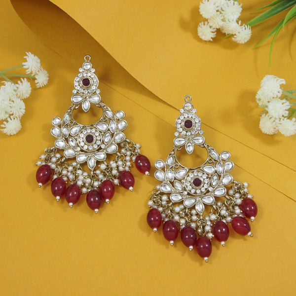 Safiya Maroon Earrings