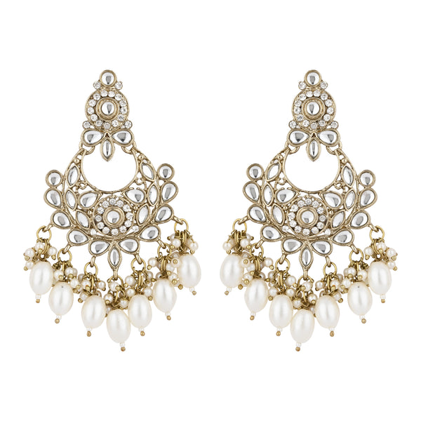 Safiya White Earrings