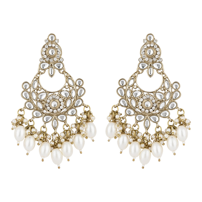 Safiya White Earrings