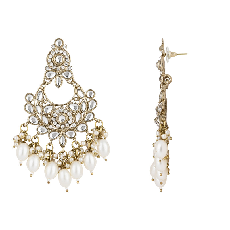 Safiya White Earrings