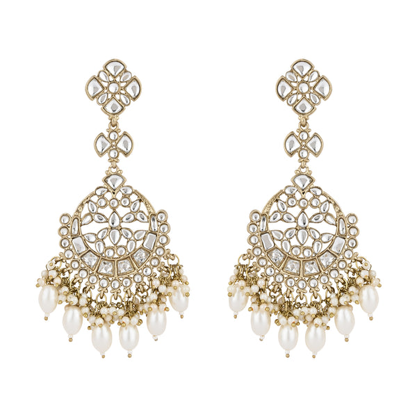 Laila White Earrings