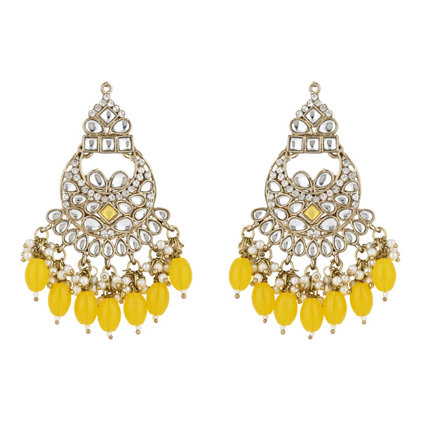 Ashvi Yellow Earrings