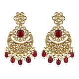 Ranya Maroon Earrings