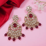 Ranya Maroon Earrings