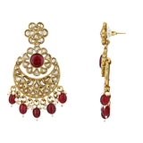 Ranya Maroon Earrings