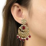 Ranya Maroon Earrings