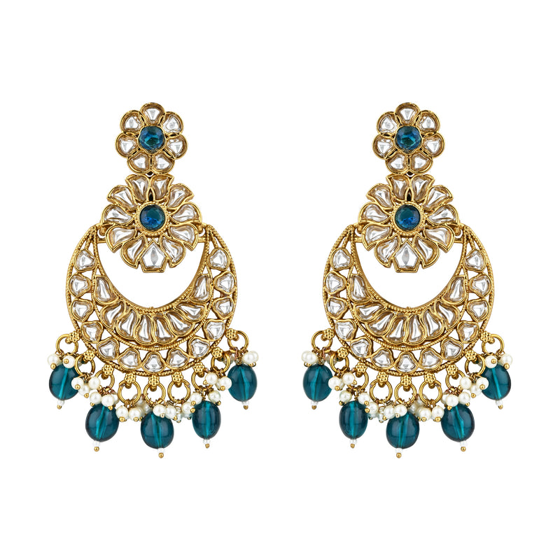 Gurnoor Peacock Green Earrings