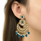 Gurnoor Peacock Green Earrings