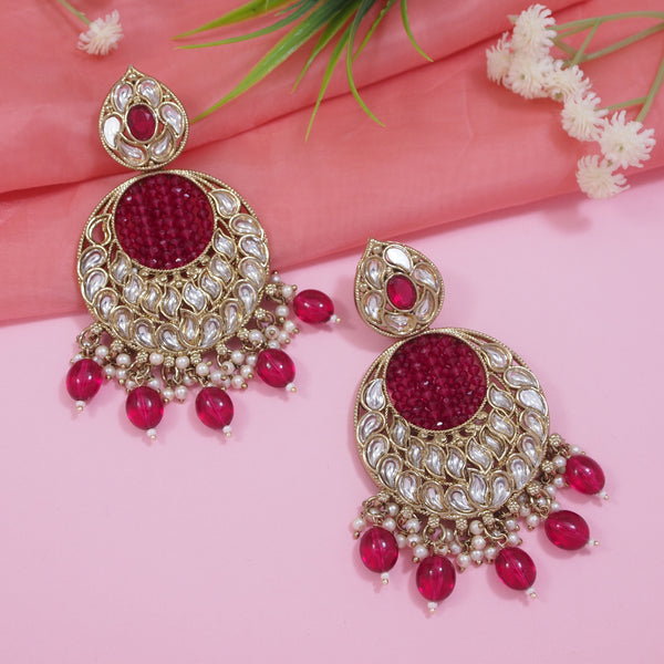 Mrinal Pink Earrings