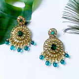 Richael Peacock Green Earrings