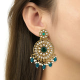 Richael Peacock Green Earrings