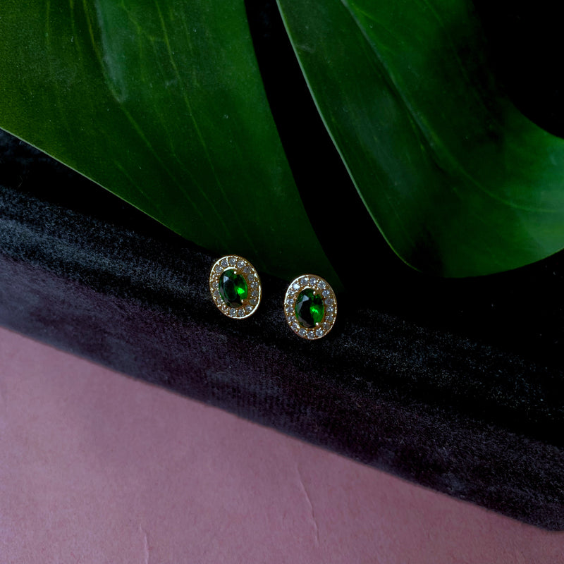 Jiya Green Studs