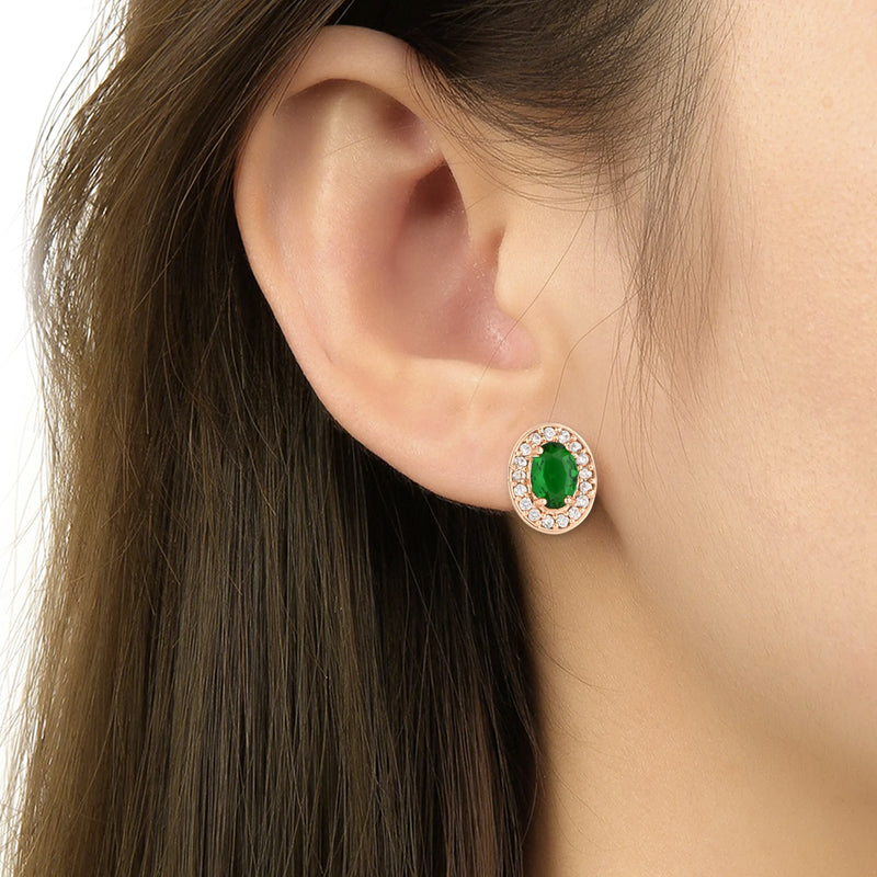 Jiya Green Studs