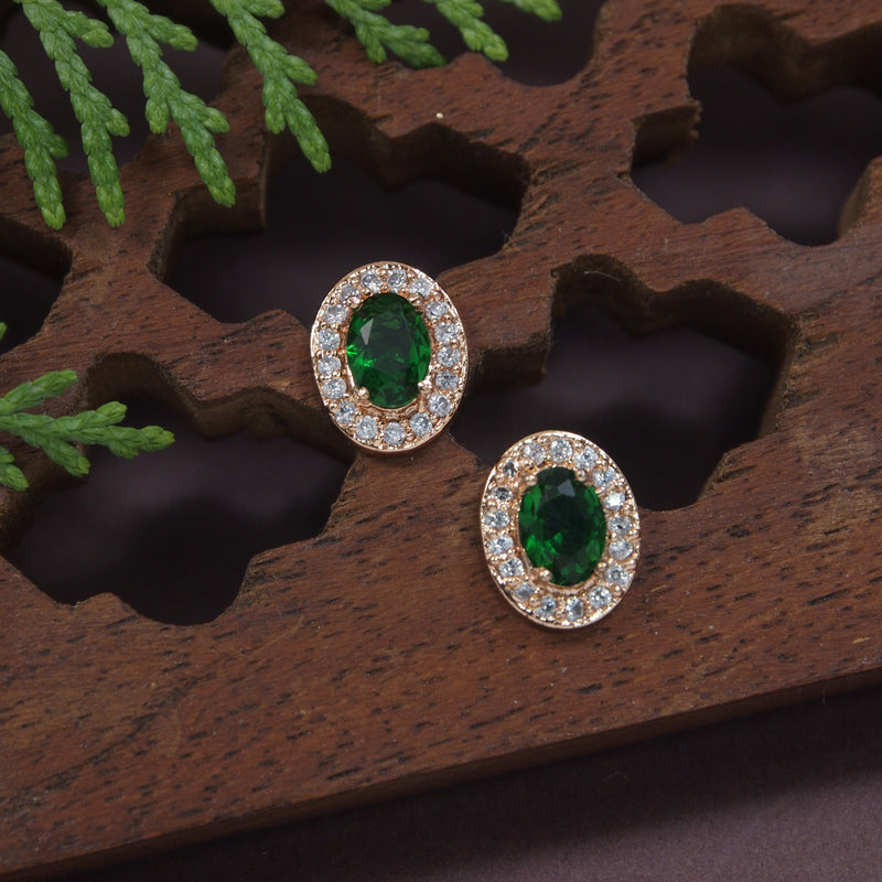 Jiya Green Studs