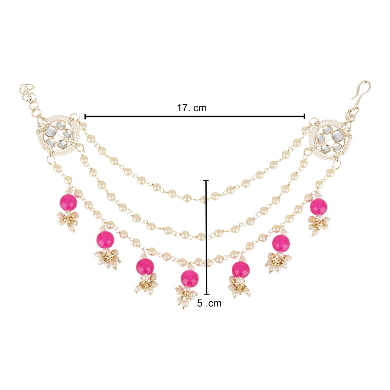 Afra Pink Earchain