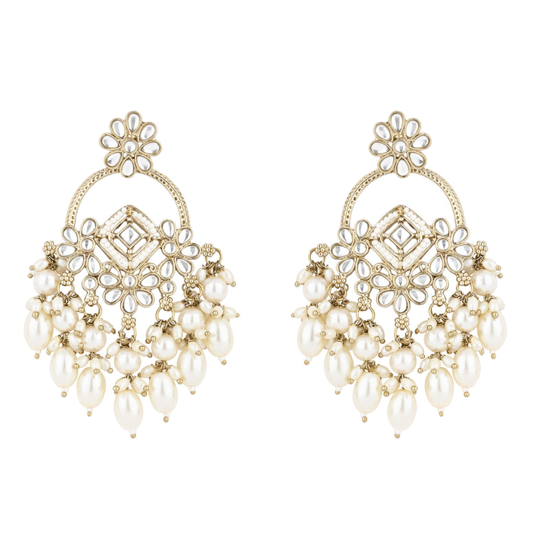 Jeel White Earrings