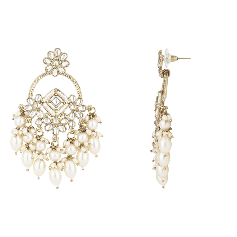 Jeel White Earrings