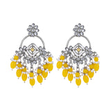 Jeel Rhodium Yellow Earrings