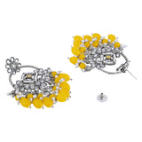 Jeel Rhodium Yellow Earrings