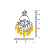 Jeel Rhodium Yellow Earrings