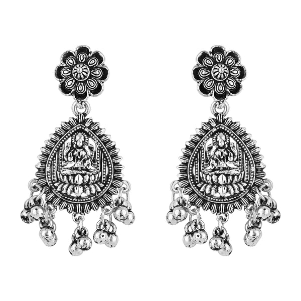 Maa Lakshmi Oxidised Earrings