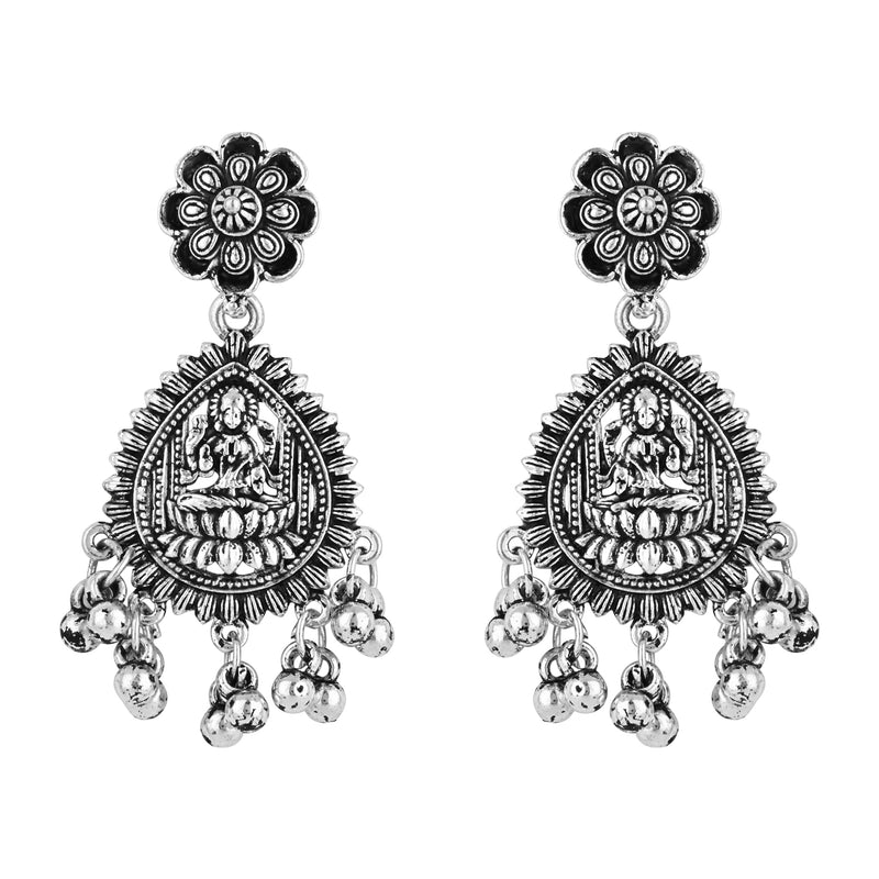 Maa Lakshmi Oxidised Earrings