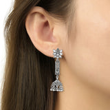 Lotus Shaped Oxidised Earrings