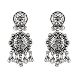 Radha Krishna Oxidised Earrings