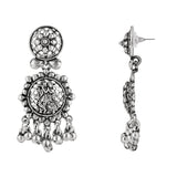 Radha Krishna Oxidised Earrings