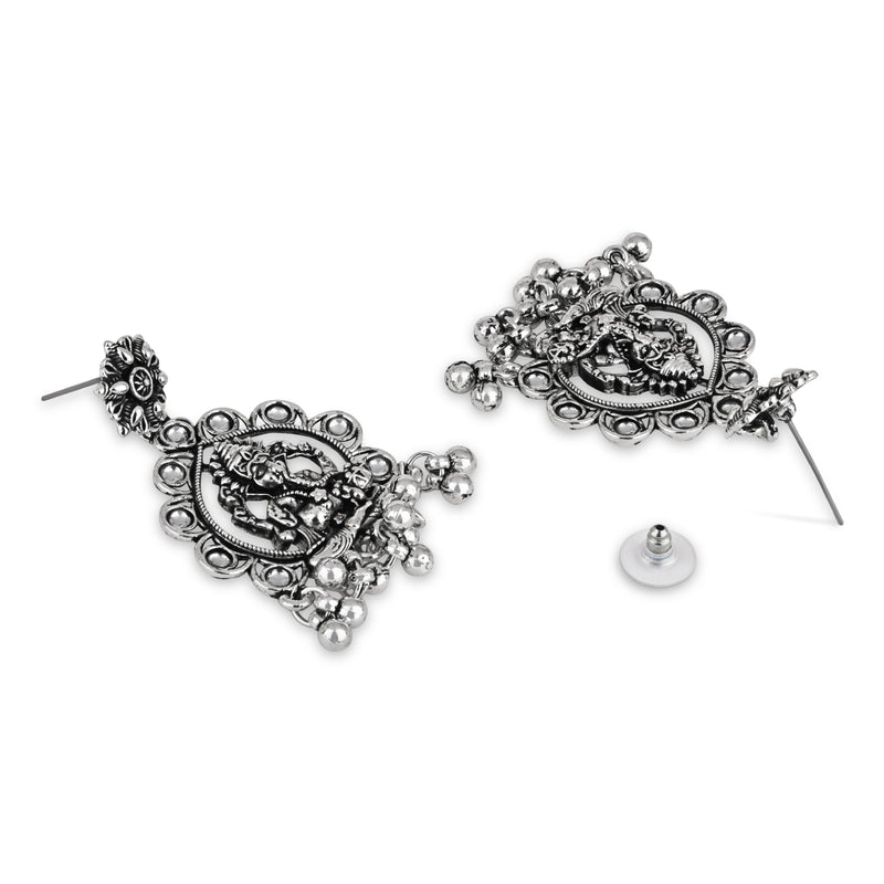 Lord Ganesha Oxidised Earrings