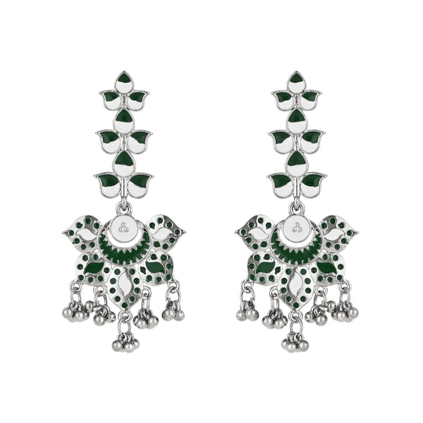 Kevika Green Oxidised Earrings