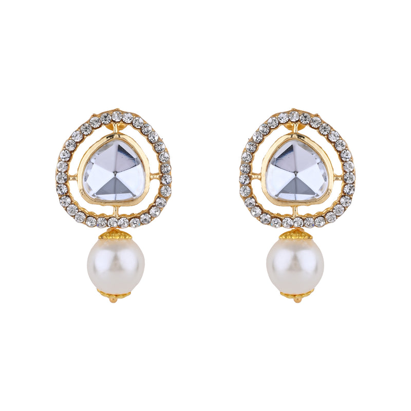 Rishvi White Earrings